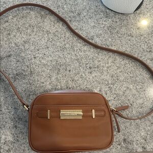 Ted Baker Camera Bag Elegant Tan Leather Crossbody Bag NWOT